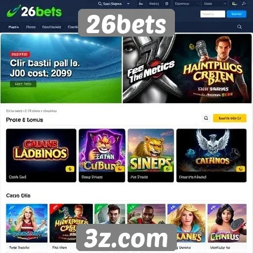 Opções de jogos disponíveis no 26bets