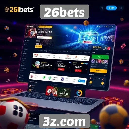 Interface do usuário fácil de navegar no site 26bets